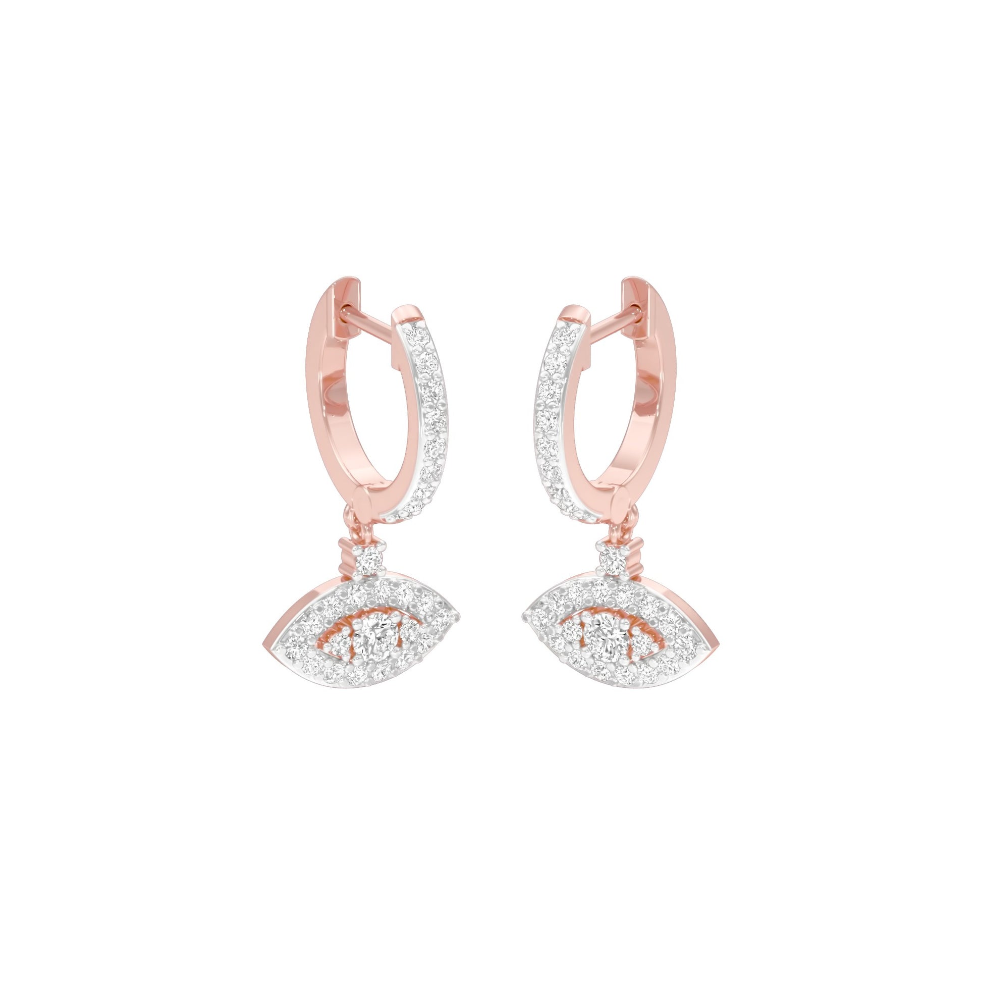 Prism Trail Diamond Drop Earrings 18 KT / Rose Gold