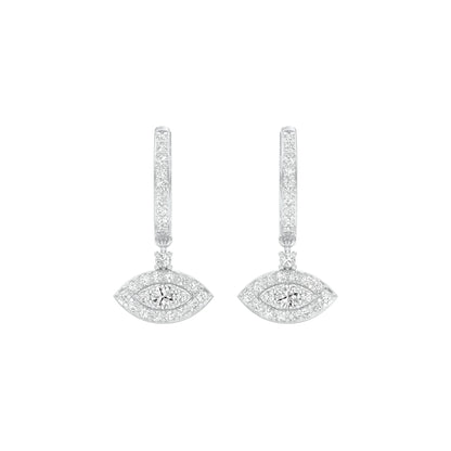 Prism Trail Diamond Drop Earrings 18 KT / White Gold