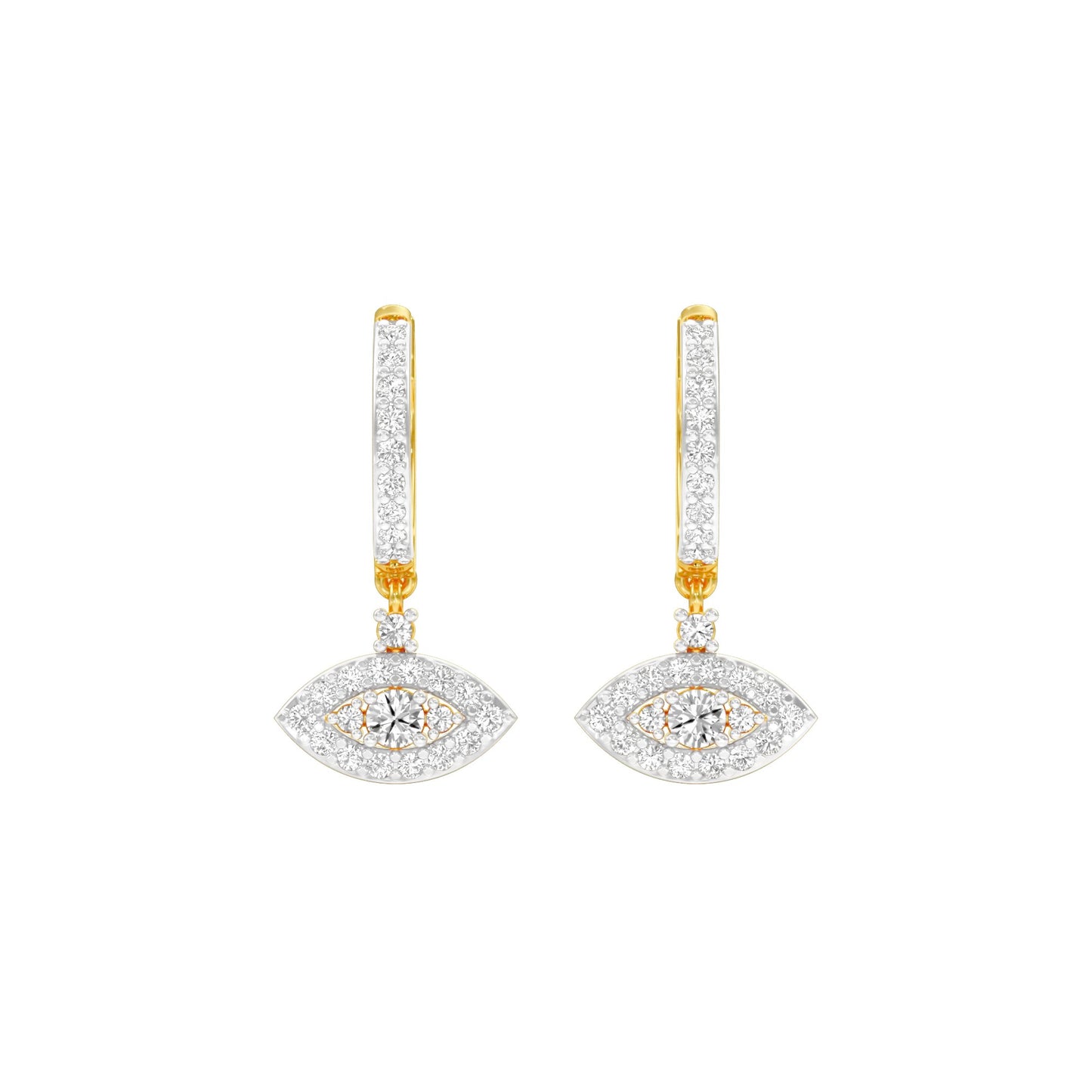 Prism Trail Diamond Drop Earrings 18 KT / Yellow Gold
