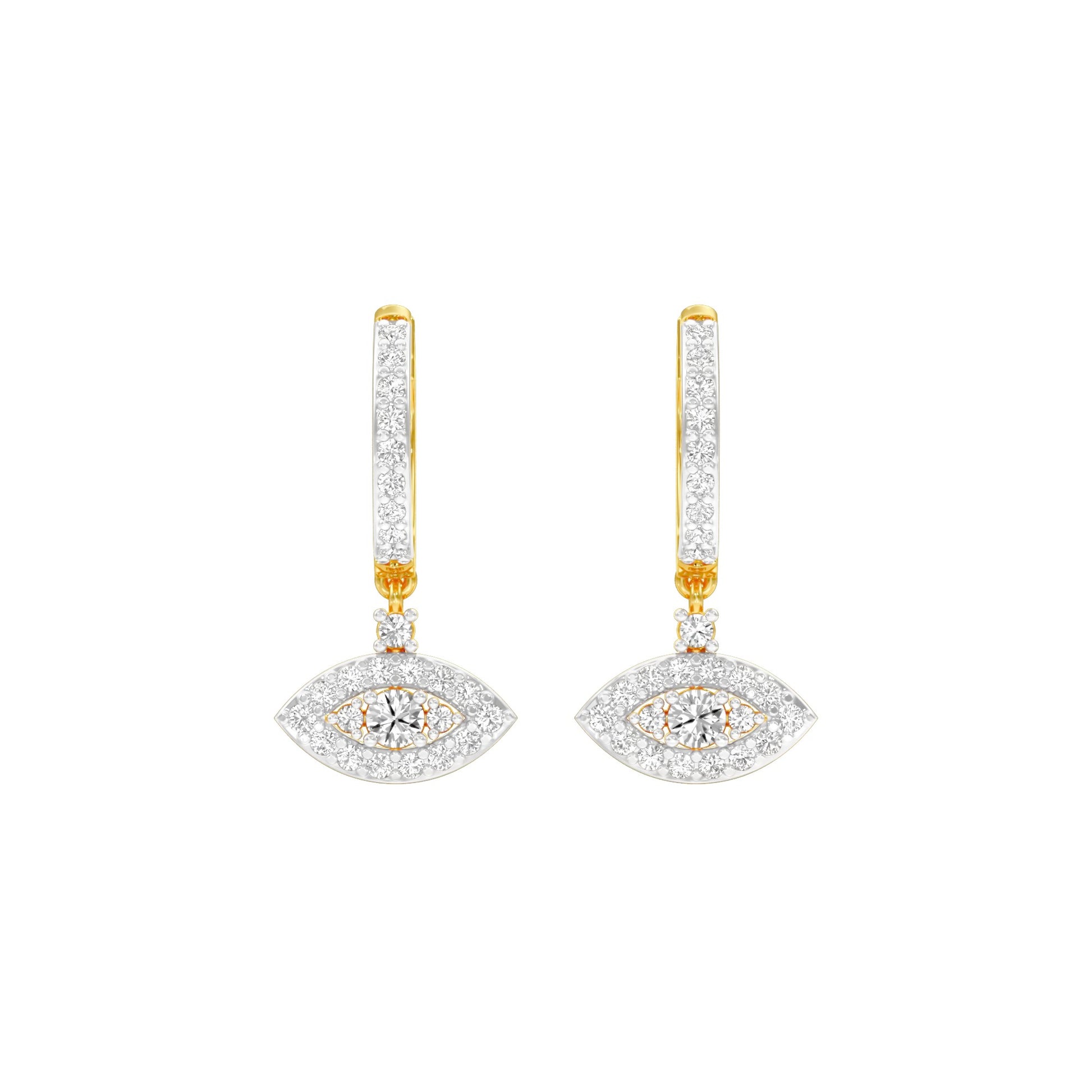 Prism Trail Diamond Drop Earrings 18 KT / Yellow Gold