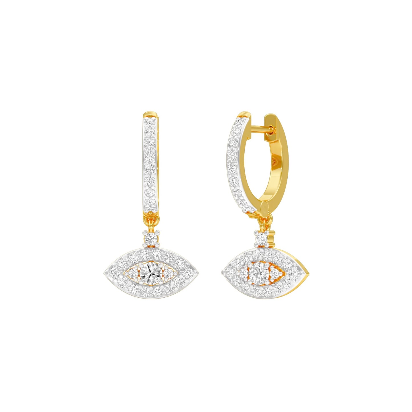 Prism Trail Diamond Drop Earrings 18 KT / Yellow Gold