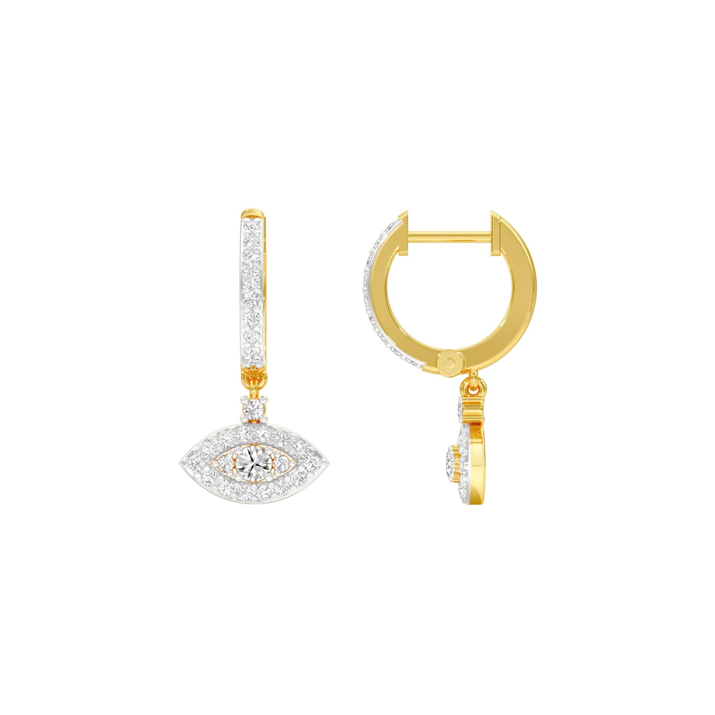 Prism Trail Diamond Drop Earrings 18 KT / Yellow Gold