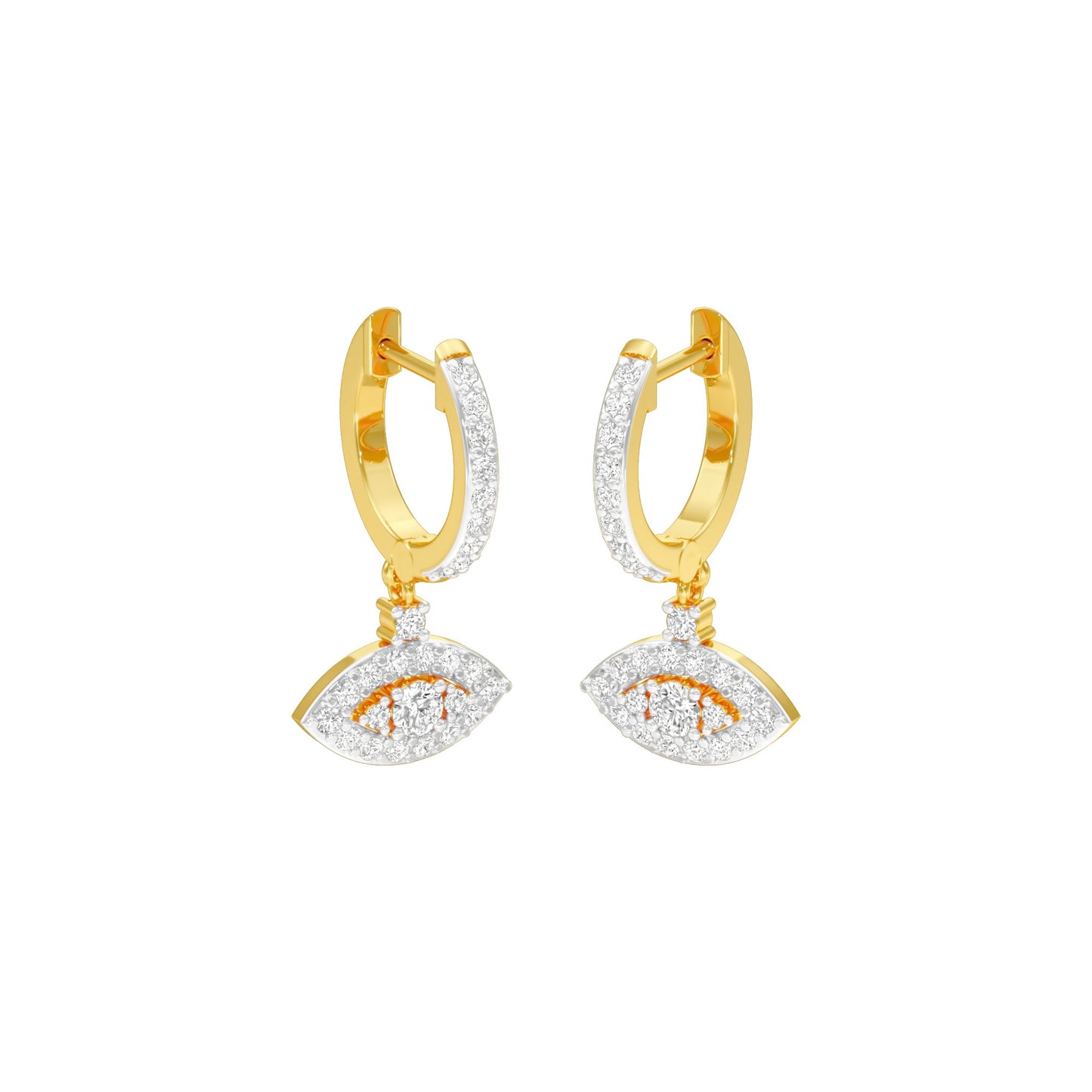 Prism Trail Diamond Drop Earrings 18 KT / Yellow Gold