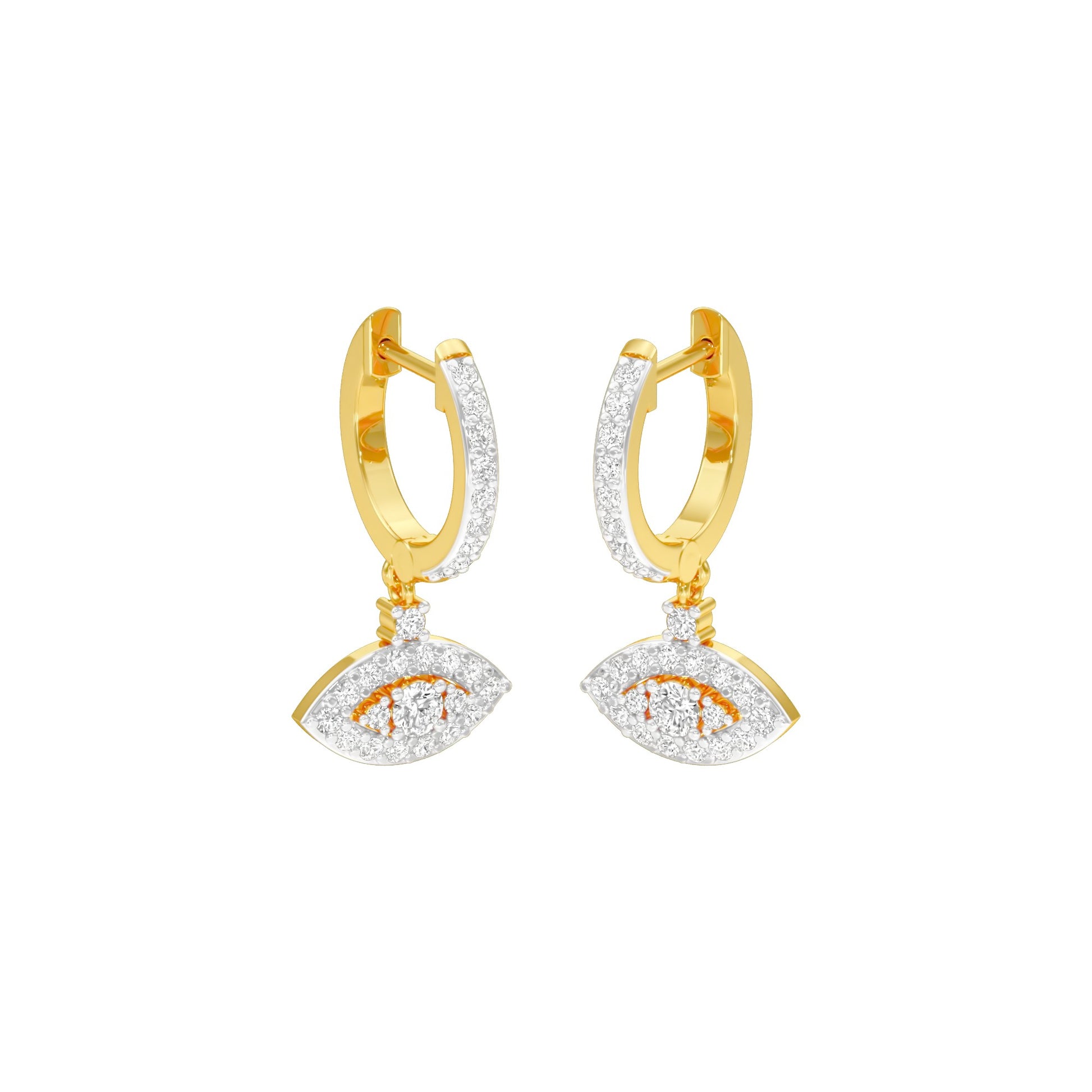 Prism Trail Diamond Drop Earrings 18 KT / Yellow Gold