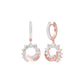 Curve Current Diamond Drop Earrings 18 KT / Rose Gold