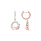 Curve Current Diamond Drop Earrings 18 KT / Rose Gold