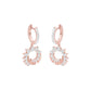 Curve Current Diamond Drop Earrings 18 KT / Rose Gold