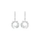 Curve Current Diamond Drop Earrings 18 KT / White Gold