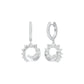 Curve Current Diamond Drop Earrings 18 KT / White Gold
