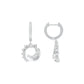 Curve Current Diamond Drop Earrings 18 KT / White Gold
