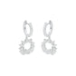 Curve Current Diamond Drop Earrings 18 KT / White Gold