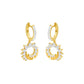 Curve Current Diamond Drop Earrings 18 KT / Yellow Gold