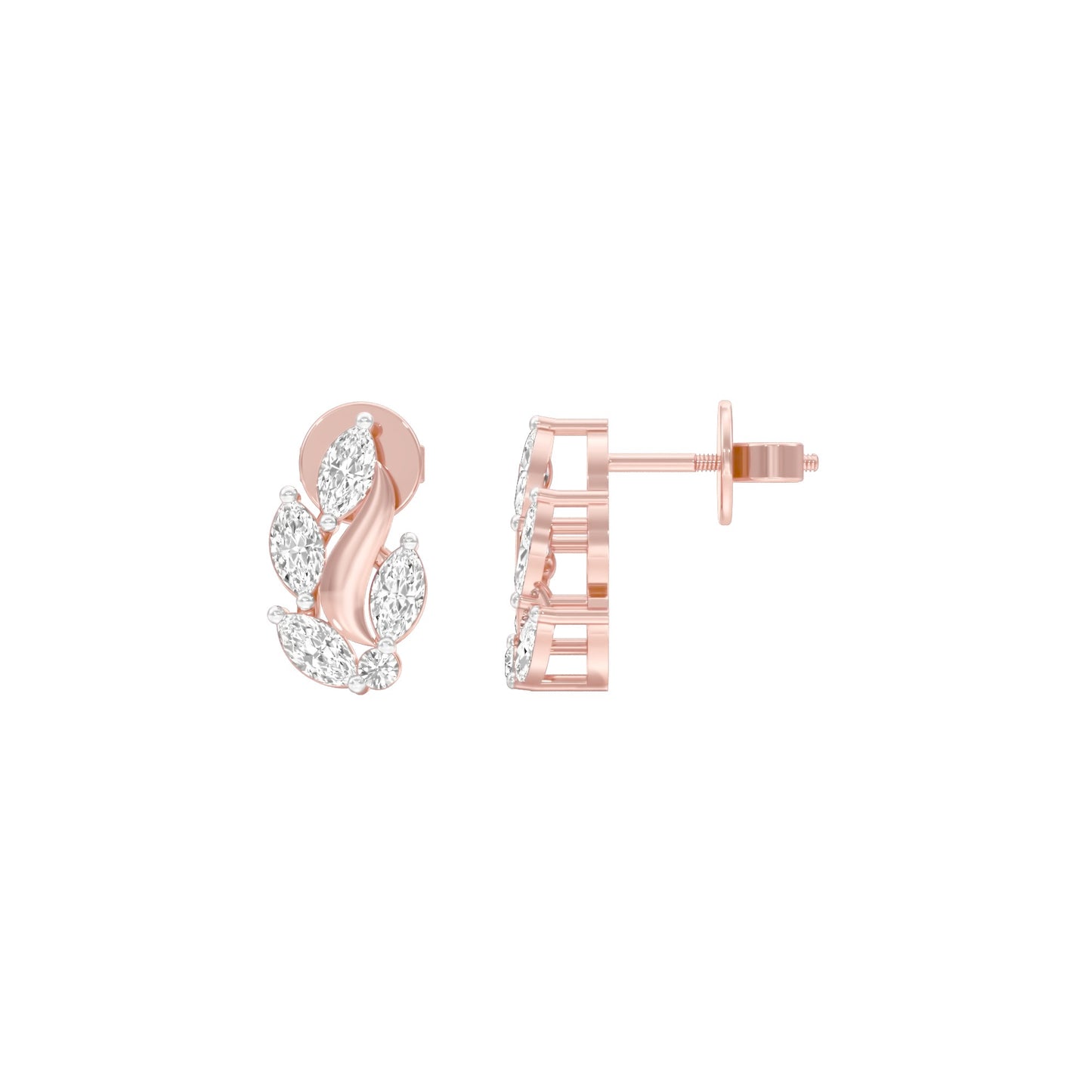 Botanica Diamond Stud Earrings 18 KT / Rose Gold