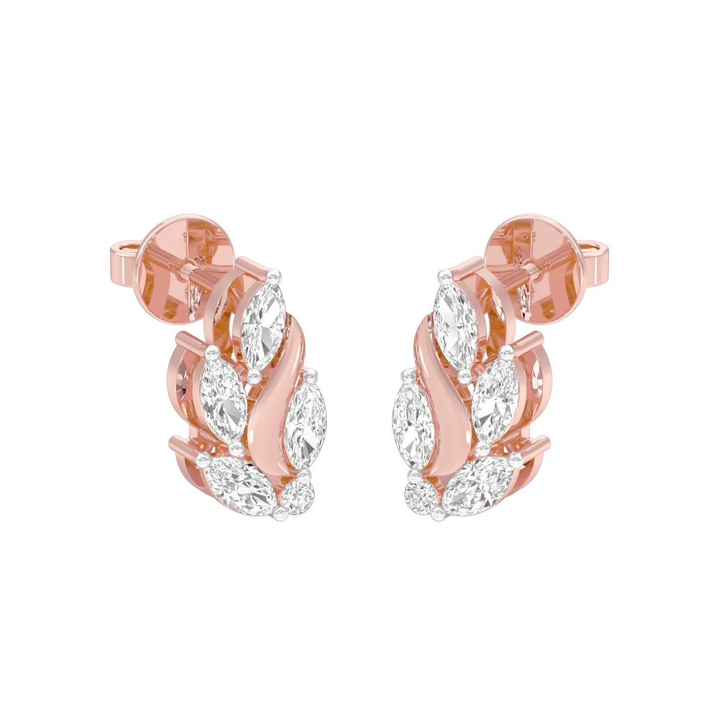 Botanica Diamond Stud Earrings 18 KT / Rose Gold