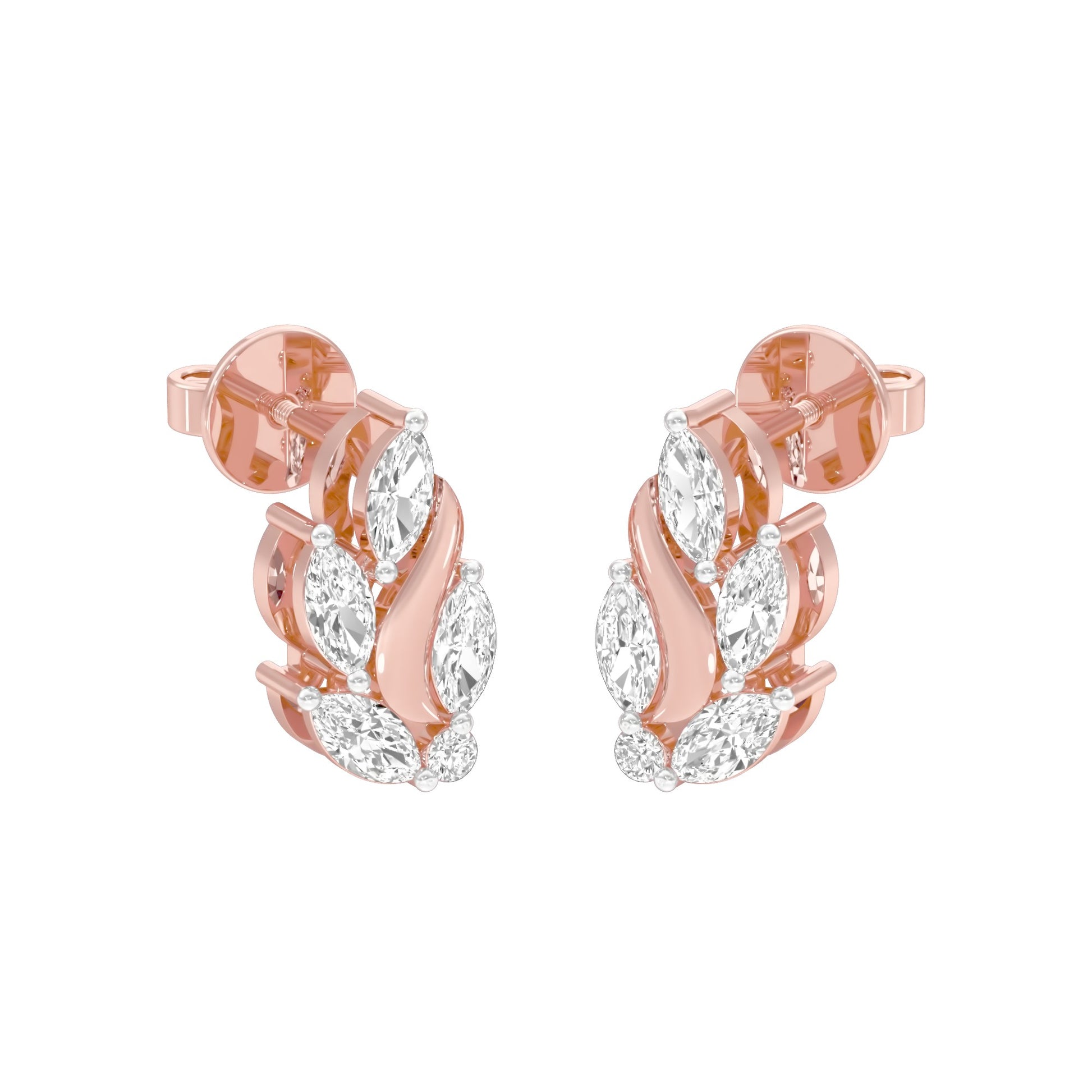 Botanica Diamond Stud Earrings 18 KT / Rose Gold