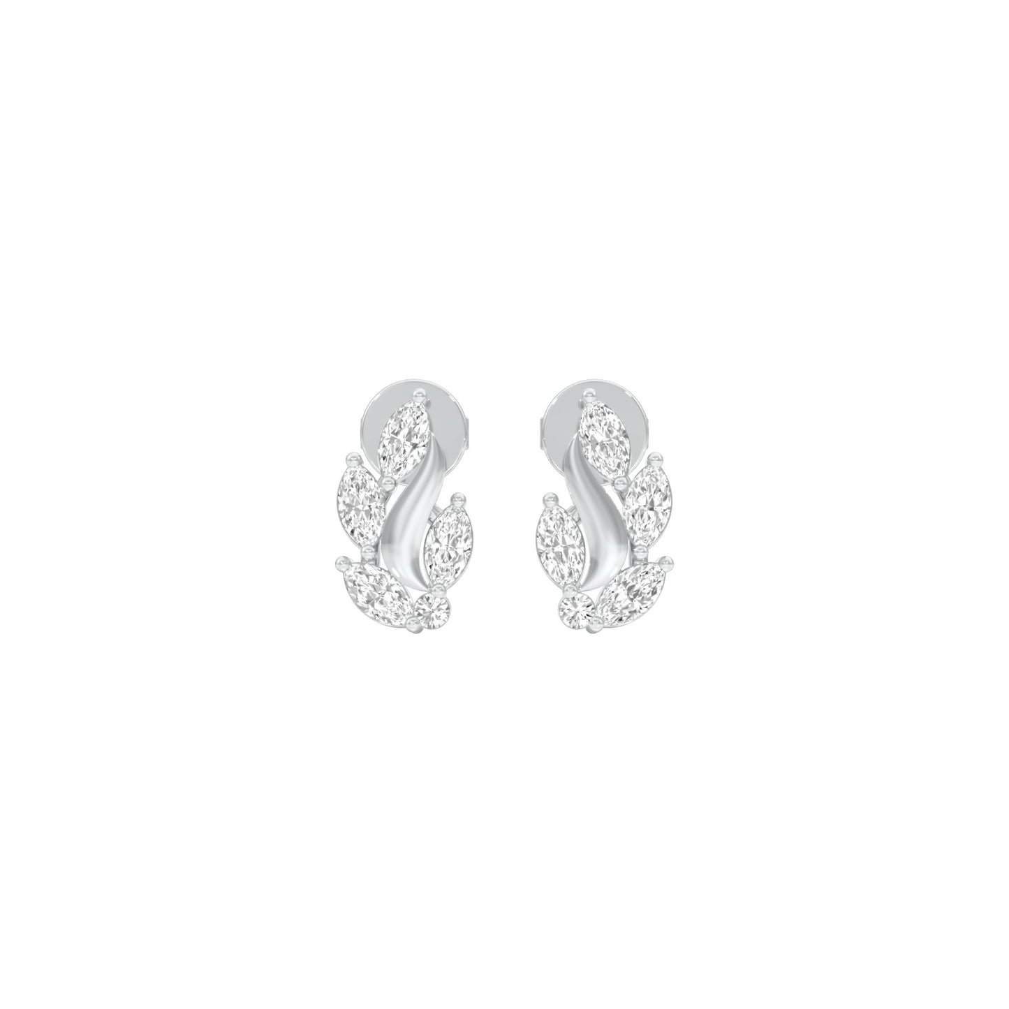 Botanica Diamond Stud Earrings 18 KT / White Gold