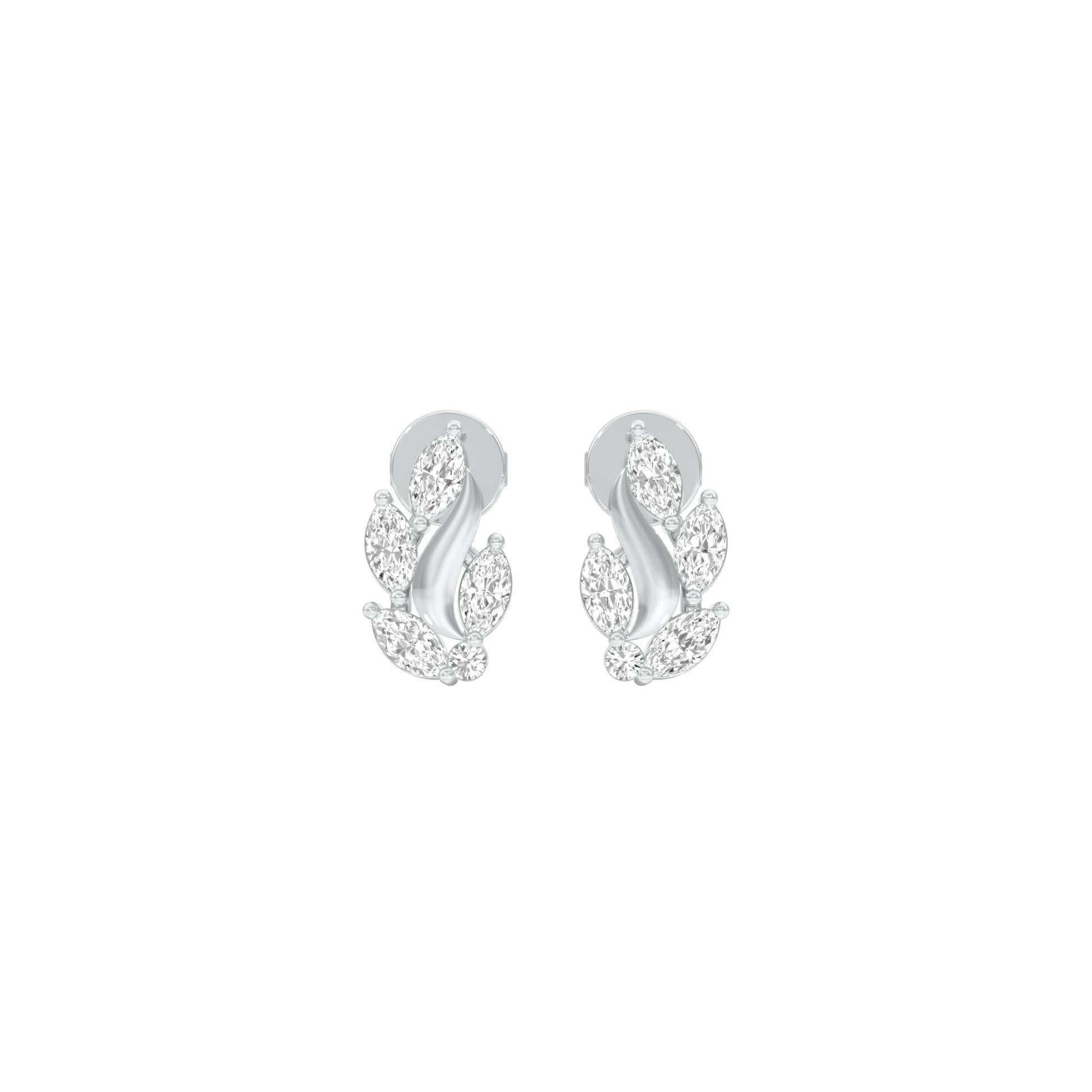 Botanica Diamond Stud Earrings 18 KT / White Gold