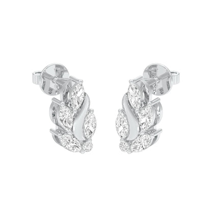 Botanica Diamond Stud Earrings 18 KT / White Gold