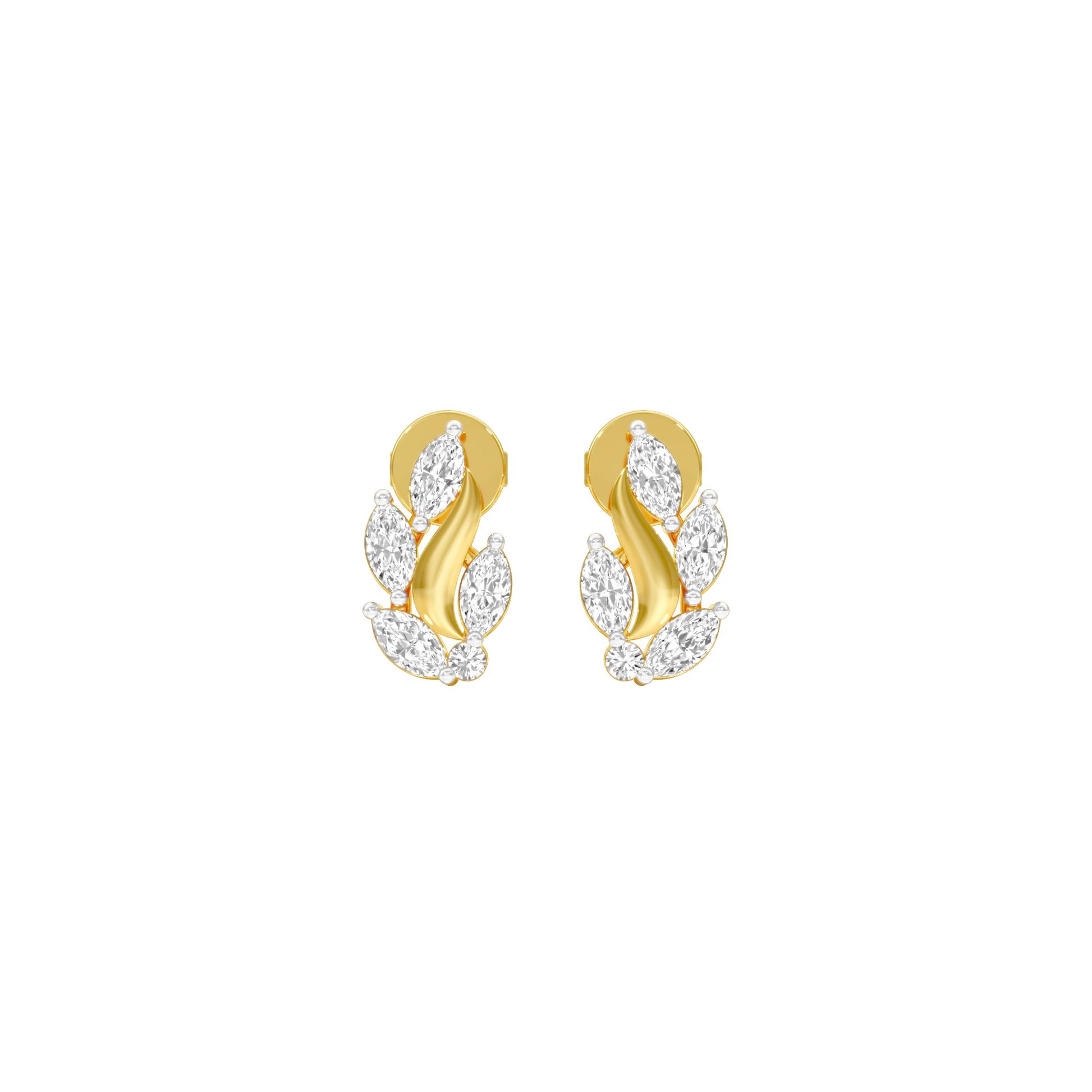 Botanica Diamond Stud Earrings 18 KT / Yellow Gold