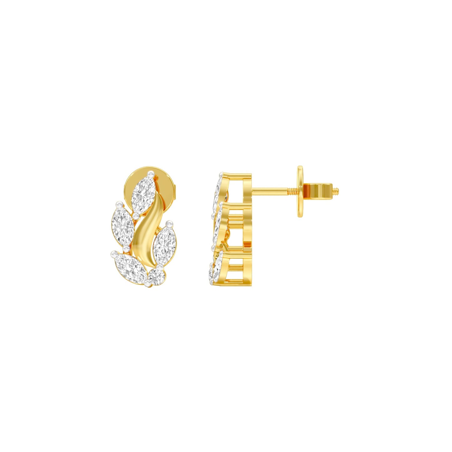 Botanica Diamond Stud Earrings 18 KT / Yellow Gold