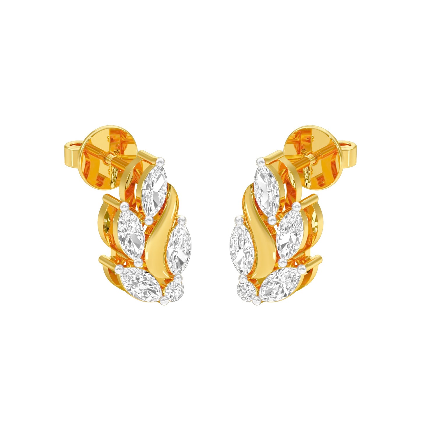 Botanica Diamond Stud Earrings 18 KT / Yellow Gold