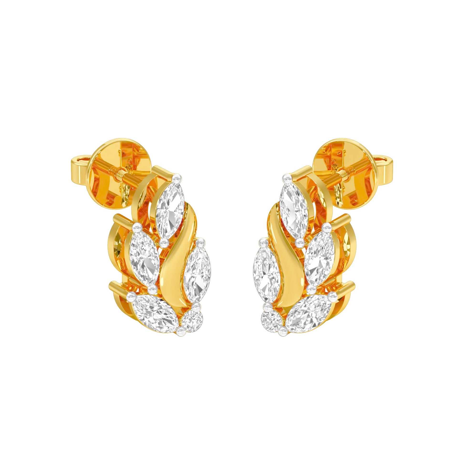 Botanica Diamond Stud Earrings 18 KT / Yellow Gold