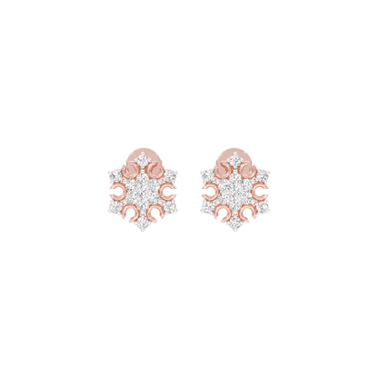 Celeste Bloom Diamond Stud Earrings 18 KT / Rose Gold