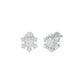 Celeste Bloom Diamond Stud Earrings 18 KT / White Gold