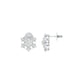 Celeste Bloom Diamond Stud Earrings 18 KT / White Gold