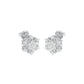 Celeste Bloom Diamond Stud Earrings 18 KT / White Gold