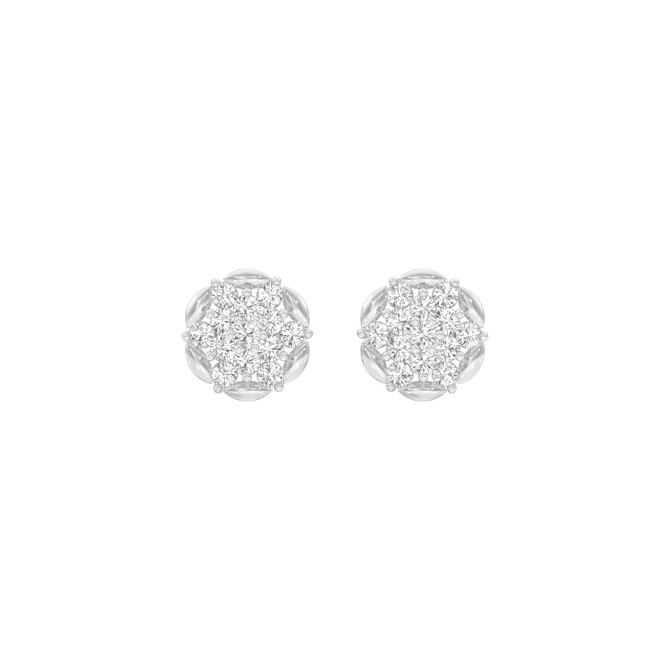 Glowline Diamond Stud Earrings 18 KT / White Gold