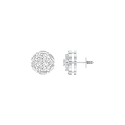 Glowline Diamond Stud Earrings 18 KT / White Gold