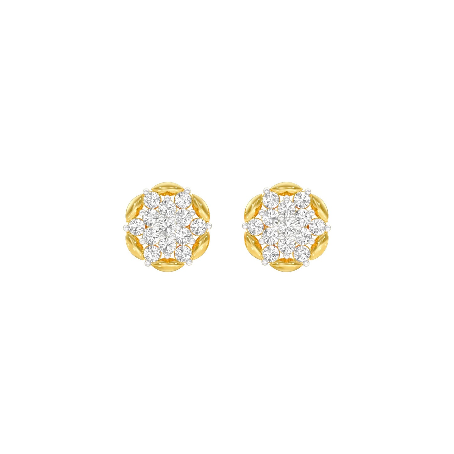 Glowline Diamond Stud Earrings 18 KT / Yellow Gold