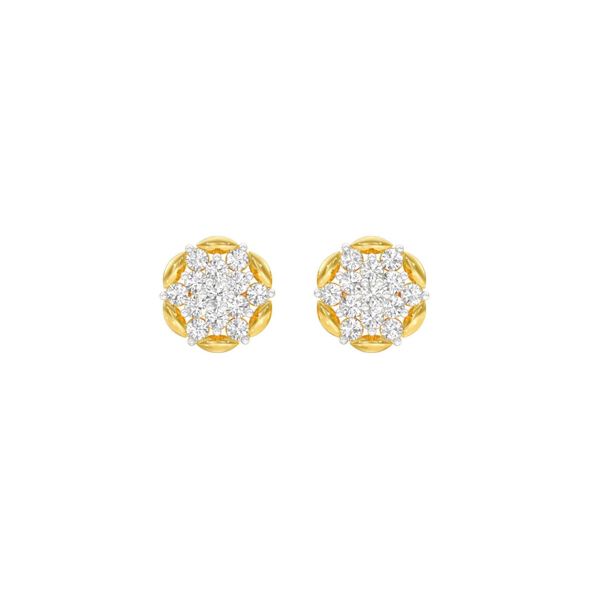 Glowline Diamond Stud Earrings 18 KT / Yellow Gold