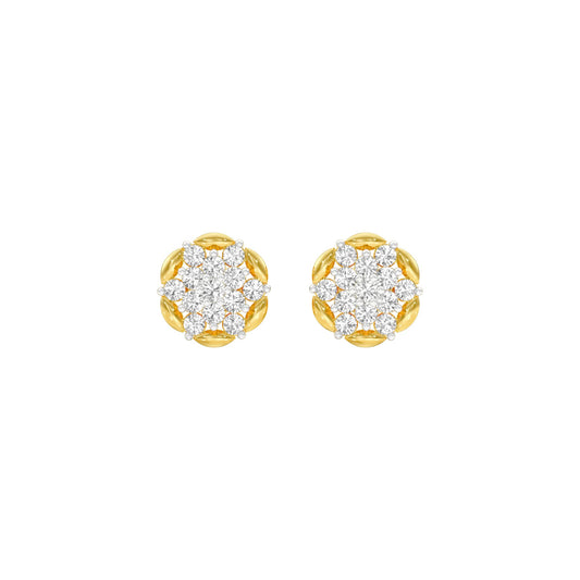 Glowline Diamond Stud Earrings 18 KT / Yellow Gold
