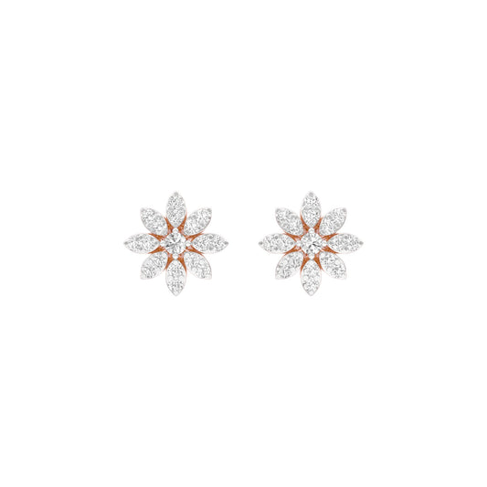 Botanic Blush Diamond Stud Earrings 18 KT / Rose Gold
