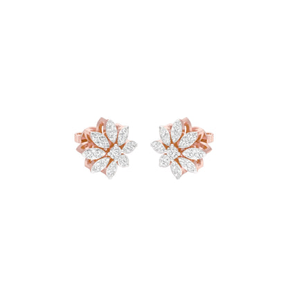 Botanic Blush Diamond Stud Earrings 18 KT / Rose Gold
