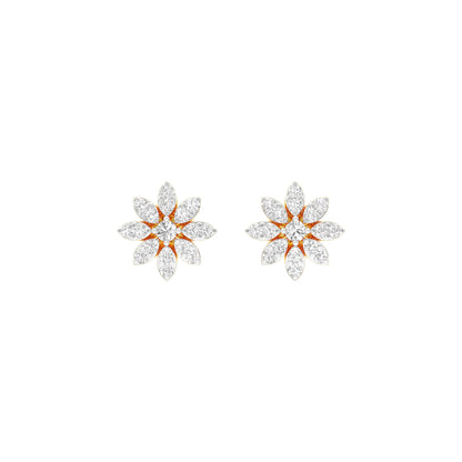 Botanic Blush Diamond Stud Earrings 18 KT / Yellow Gold