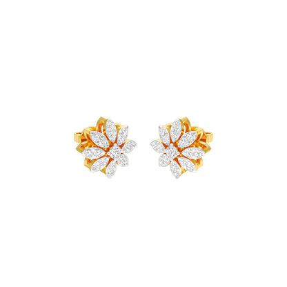Botanic Blush Diamond Stud Earrings 18 KT / Yellow Gold