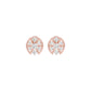 Cut Geometry Diamond Stud Earrings 18 KT / Rose Gold