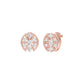 Cut Geometry Diamond Stud Earrings 18 KT / Rose Gold