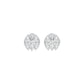 Cut Geometry Diamond Stud Earrings 18 KT / White Gold