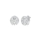 Cut Geometry Diamond Stud Earrings 18 KT / White Gold
