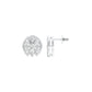 Cut Geometry Diamond Stud Earrings 18 KT / White Gold