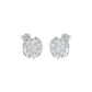 Cut Geometry Diamond Stud Earrings 18 KT / White Gold