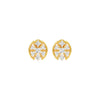 Cut Geometry Diamond Stud Earrings 18 KT / Yellow Gold