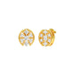 Cut Geometry Diamond Stud Earrings 18 KT / Yellow Gold