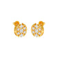 Cut Geometry Diamond Stud Earrings 18 KT / Yellow Gold