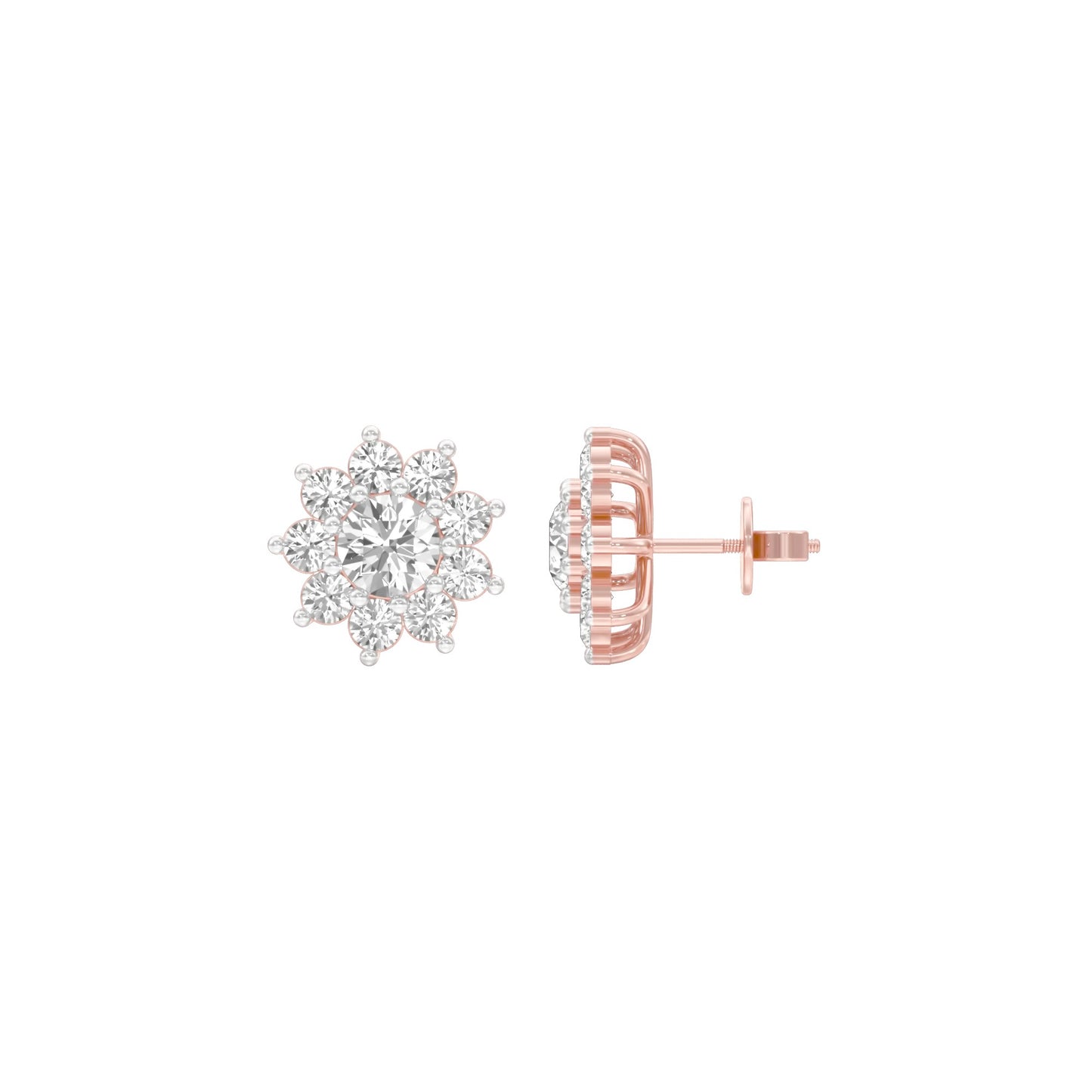 Mini Starlights Diamond Stud Earrings 18 KT / Rose Gold