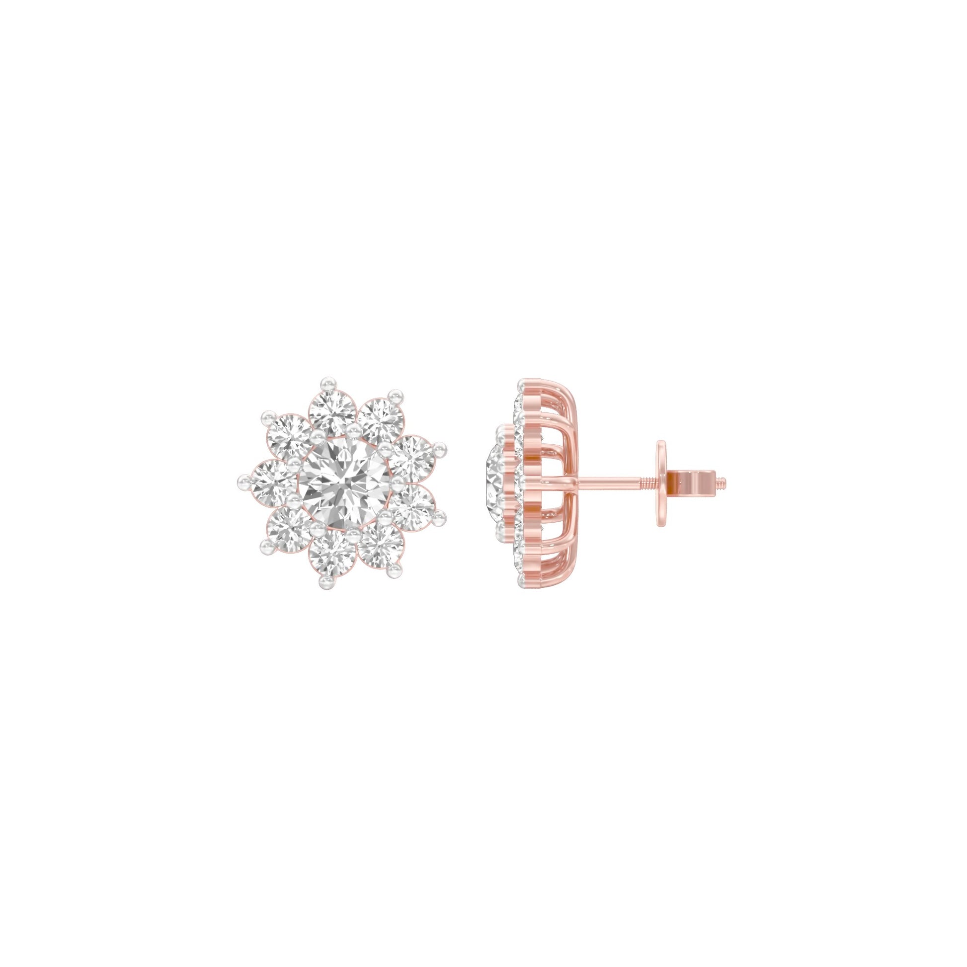 Mini Starlights Diamond Stud Earrings 18 KT / Rose Gold
